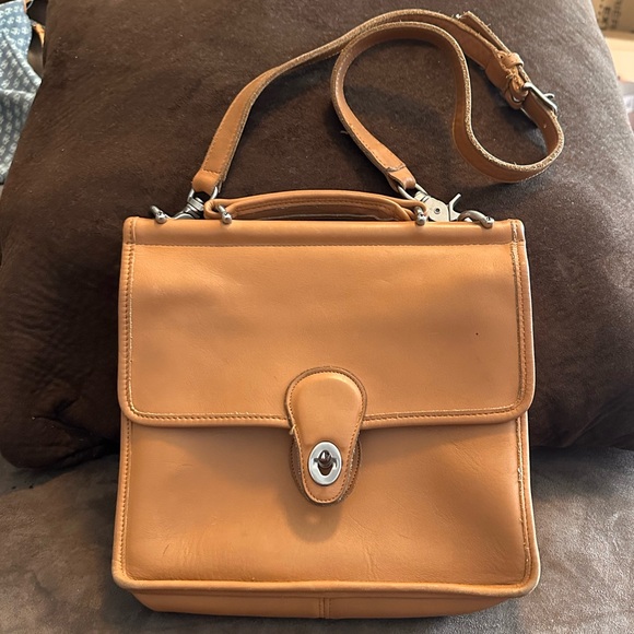 EUC-  Was told  not real.Nickel Vintage Coach Willis Top Handle Satchel - Picture 16 of 16